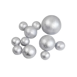 Сферы из шоколадной глазури перламутровые серебро 10 шт
